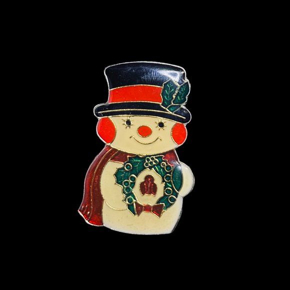 Lot of 5 Vintage Gold Tone Christmas Brooches/Pins (4774) - Picture 4 of 7